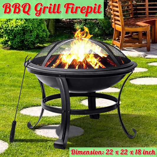 BBQ Grill Outdoor Wood Burning Fire Pit Stove