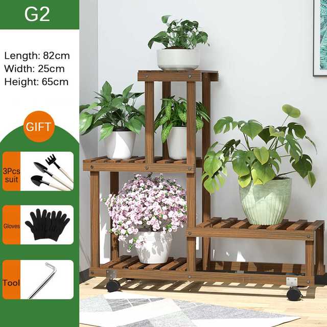 5-Layer Wooden Plant Shelves Rack Display Shelf Home Indoor Outdoor Yard Garden Patio Balcony Flower Planter Pot Stands